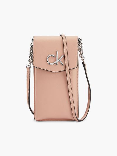 Calvin Klein Táskák & Kiegészítők HU470609 | Calvin Klein Faux Bőr Női Crossbody Táska Rózsaszín